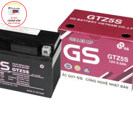 BÌNH ẮC QUY GS GTZ5S (12V-3.5AH)