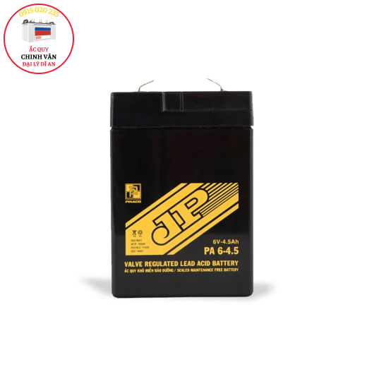 ẮC QUY ĐÈN SẠC JP PA 6-4.5 - 6V - 4,5AH