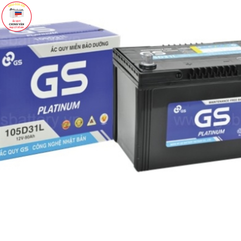 BÌNH ẮC QUY GS MF 105D31L (12V-90AH)