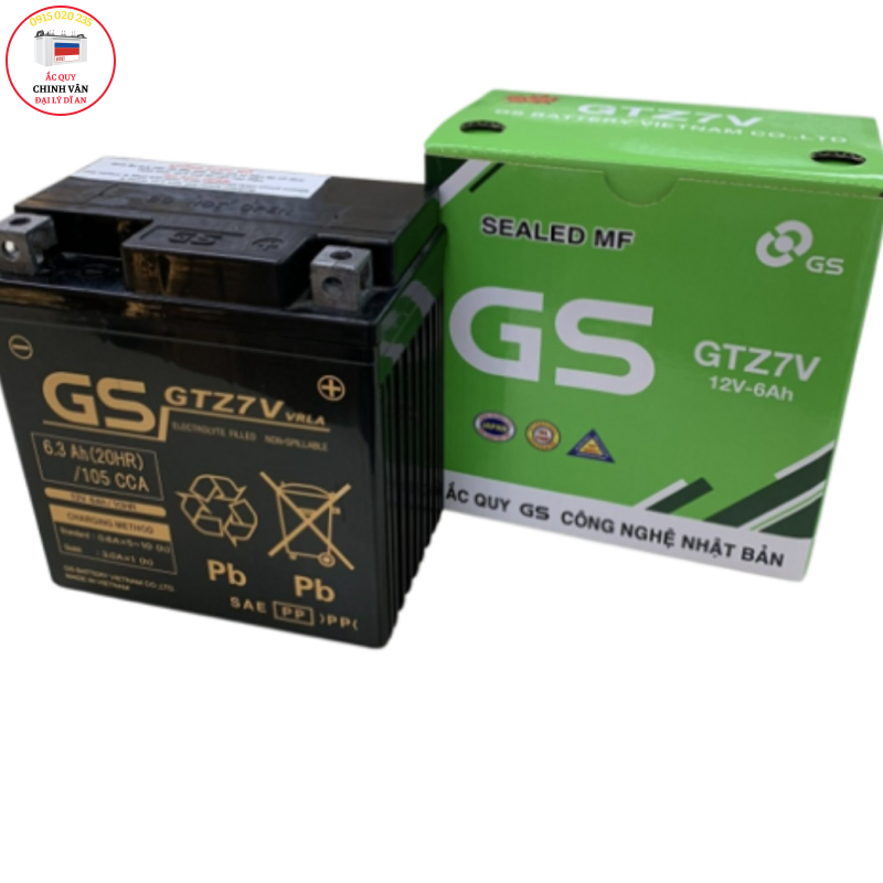 BÌNH ẮC QUY GS GTZ7V (12V-6AH)