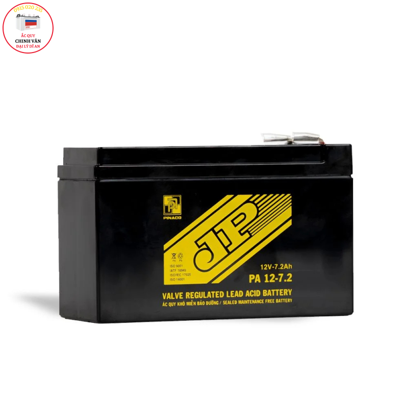ẮC QUY XE ĐẠP ĐIỆN JP PA 12-7.2 - 12V - 7,2AH