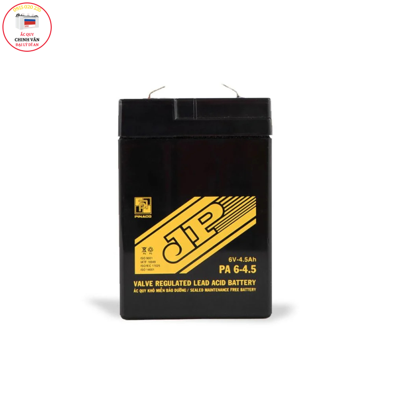 ẮC QUY ĐÈN SẠC JP PA 6-4.5 - 6V - 4,5AH